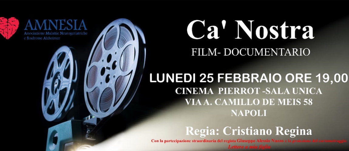 Cristiano Regina presenta CA' NOSTRA al Cinema Pierrot